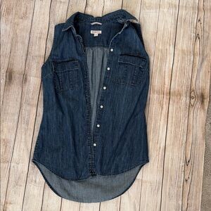 Merona Denim Sleeveless Top - Blue
